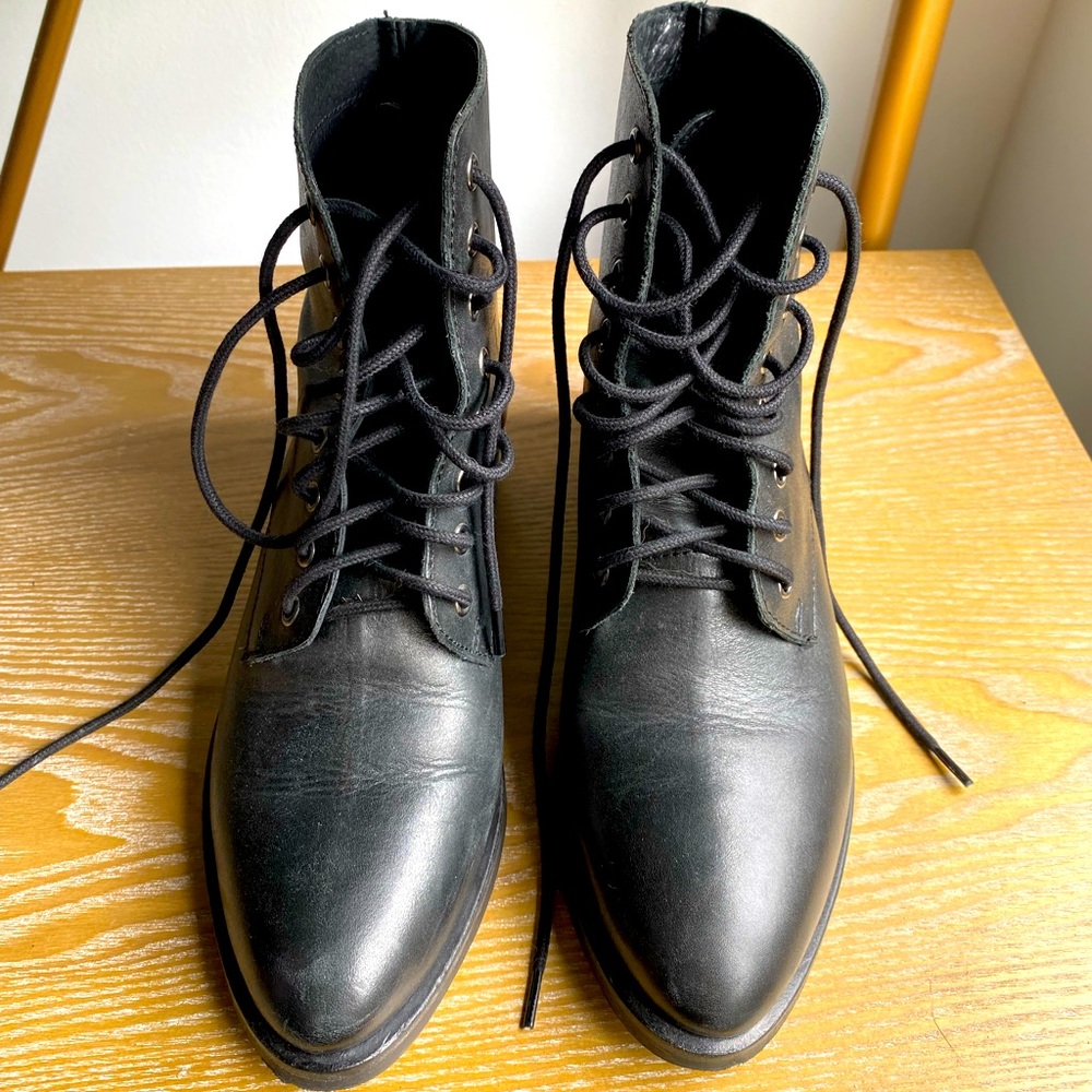 Black Jeffrey Campbell Gamin lace up boots